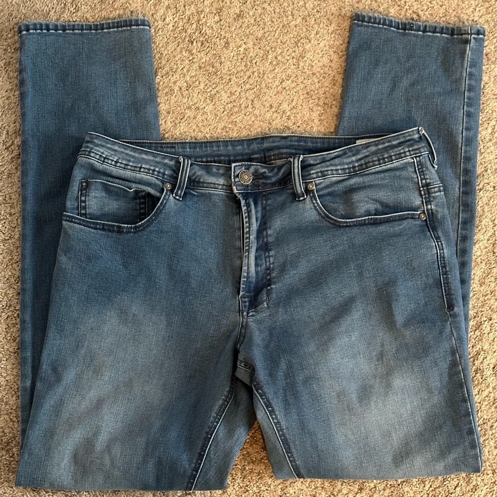 Buffalo David Bitton Adam Slim Stretch Jeans Mens 36 x 34 Blue Medium Wash